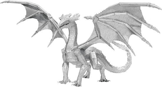 Metal Earth Premium Series 3D sestavljanka: Jekleni zmaj