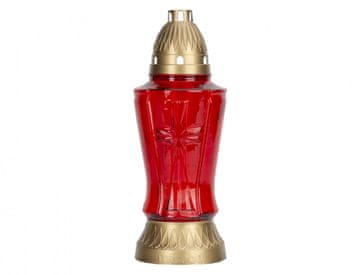 Pokopališka svetilka CROSS steklo 170g d11x28cm