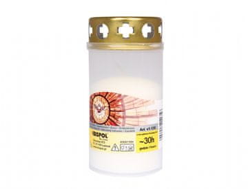 Pokopališka svetilka RAFAEL oblikovan vosek plastika100g d6x13cm