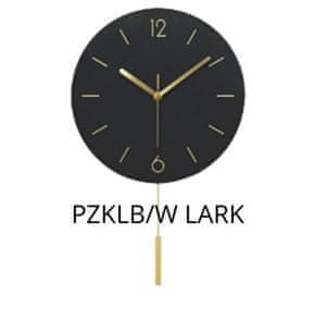 Platinet NADOMESTITEV KROŽNE URE LARK BLACK, tihi mehanizem, elegantno nihalo