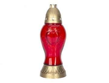 Pokopališka svetilka DEKOR HEART MINI steklo 170g 11x29cm