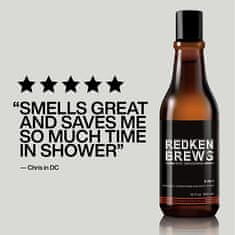 Redken Šampon Brews 3 v 1 (šampon, balzam in umivalnik za telo 3-v-1) 300 ml