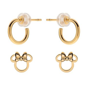 Disney Pozlačen komplet dekliških uhanov Minnie Mouse S600151YL-B.SL