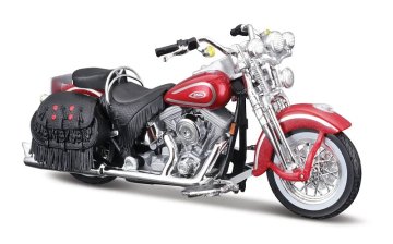 Maisto - HD - Motorno kolo - 1999 FLSTS Heritage Softail Springer, rdeča, 1:18
