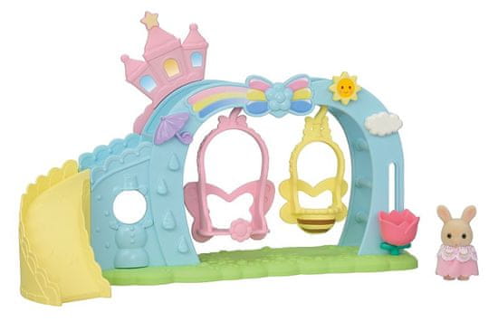 Sylvanian Families Mavrične gugalnice s toboganom