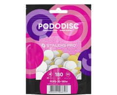 STALEKS Nadomestni brusni papir s peno za disk za pedikuro Pro M coarse 180 (bele pilice za enkratno uporabo s plastjo mehke pene) 50 kosov