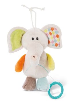 NICI MFN plišasti slon Dundi za obešanje s strojem za igrače, 18 cm