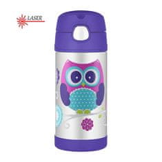 Thermos FUNtainer Otroški termos s slamico - sova 355 ml