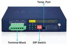 Planet BSP-115HP-5A Hibridno solarno stikalo PoE, 5x 1Gb, 1x SFP, 1x PoE++ 802.3bt, 2x 802.3at, 2x at/passive, -20~65°C