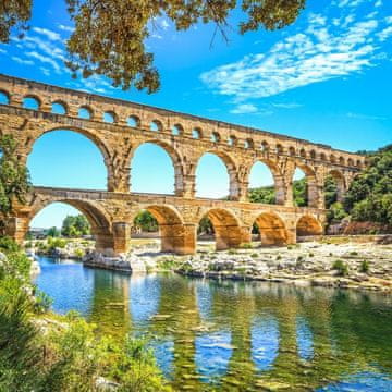BLUEBIRD Kvadratna sestavljanka Pont du Gard, Francija 1000 kosov