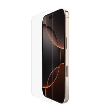 Belkin SCREENFORCE Zaščitno steklo s kaljenim steklom proti mikrobom za iPhone 16 Pro