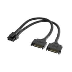 Akasa - Kabel napajalnika z dvojnim SATA na 8-pinski napajalnik CPU