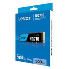Lexar Lexarjev SSD NQ710 PCle Gen4 M.2 NVMe - 500 GB (branje/pisanje: 4400/1700 MB/s)