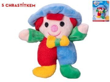 Klovn 13,5 cm plišasti z ropotuljico