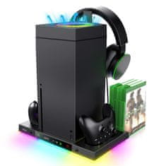 Noname iPega XBX024S Večnamensko stojalo RGB za polnjenje s hlajenjem za Xbox