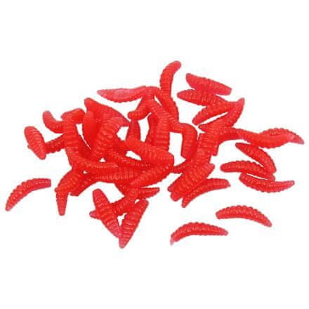 Merco Vaba Soft Worms umetni črvi 50 kosov rdeči paket 1 komplet