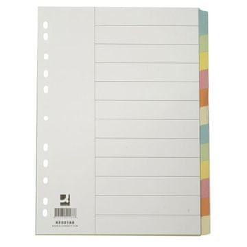 Q-Connect Razdelilniki za papir Q-C-A4, bar.margin, 12 listov