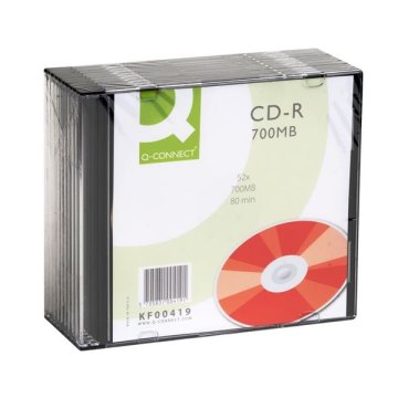 Q-Connect CD-R - v tankem ovitku, 700 MB, 10 kosov