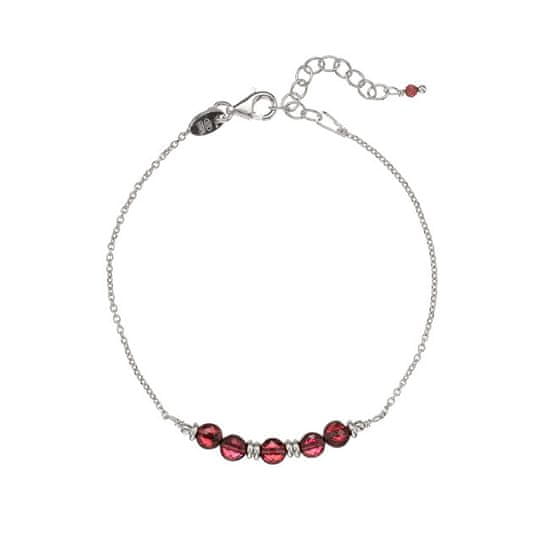 Modna zapestnica z granatnimi kroglicami AL4898-Argento-Granato