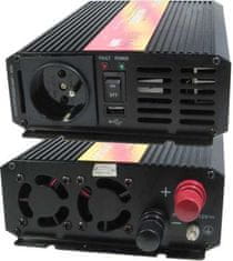 Carspa Napetostni pretvornik P400U-12 12V/230V+USB 400W, čisti sinusni val