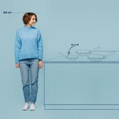 Kela Ponev za cvrtje s keramično površino 20 cm ATURA črna KL-15163