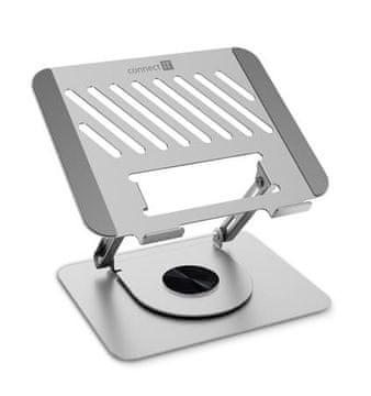 Connect IT Vrtljivo stojalo za prenosni računalnik, SREBRNO