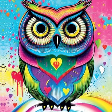 YAZZ Kvadratna sestavljanka Pop-art sova 1023 kosov