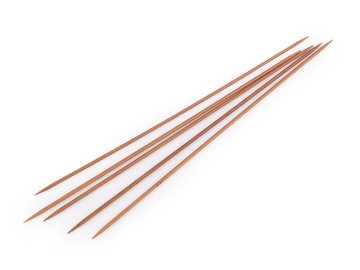 Bambusove igle za nogavice št. 2; 2,5; 3; 3,5; 4,5 - (2,5 mm) temni bambus