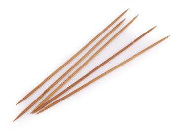 Bambusove igle za nogavice št. 2; 2,5; 3; 3,5; 4,5 - (3,5 mm) temni bambus