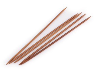 Bambusove igle za nogavice št. 2; 2,5; 3; 3,5; 4,5 - (4,5 mm) temni bambus