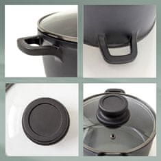 Kela Ponev s keramično površino in pokrovom ATURA 20 cm 1,7 l KL-15170