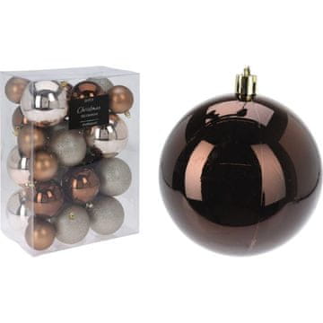 HOMESTYLING Božični okraski kroglice komplet 26 kosov jantar KO-CAN302040