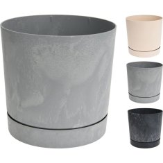 ProGarden Cvetlični lonec 23 x 24 cm sive barve KO-Y89300050sedy