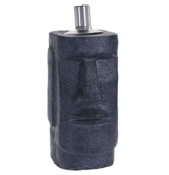 HOMESTYLING Oljna svetilka MOAI, 31 cm, črna