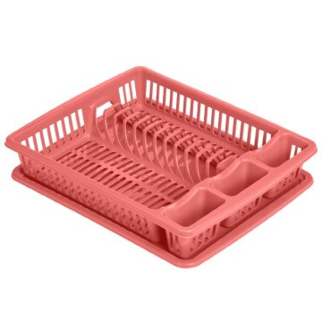 EXCELLENT Plastični odcejalnik za posodo 46 x 36,5 x 8 cm roza KO-024001700ruzo