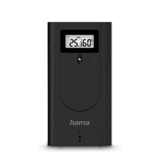 Hama Brac, brezžični senzor za vremenske postaje, prikaz temperature in vlage, črn