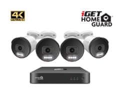 iGET HGNVK88504 - Komplet kamer UltraHD 4K PoE, 8CH NVR + 4x IP kamera 4K, zvok, SMART W/M/Andr/iOS