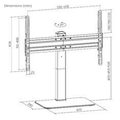 Univerzalno stojalo Brateck LDT03-23L za TV 37"-70" vrtljivo mizo