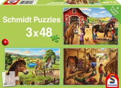 Schmidt Sestavljanka Moji najljubši konji 3x48 kosov