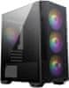Ohišje MSI MAG FORGE M100R/ brez napajalnika/ levo kaljeno steklo/ 4x 120 mm ventilator A-RGB/ 1x USB3.2/ črno