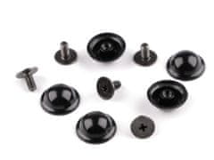 Okrasne kovice / nogice za torbico Ø13 mm - črni lak (5 parov)