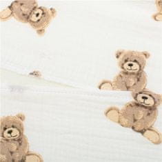 NEW BABY STANDARD 30x37cm medved muslin pokrov za otroški vzglavnik