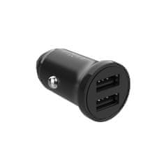 FIXED Polnilec z izhodom 2xUSB, 15W Smart Rapid Charge, črn