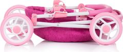 Chipolino Globok voziček za lutke Daisy Roza perilo