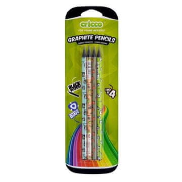 CRICCO Grafitni svinčnik, brez gume, HB, 4 kosi