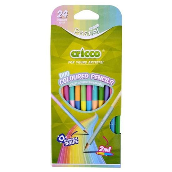 CRICCO dvostranske barvice, trikotne 12 kosov