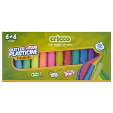 CRICCO glina za modeliranje, 12 barv, 180 g (6+6)