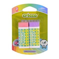 CRICCO Guma, brez PVC, pastelna, 2 kosa v blistru