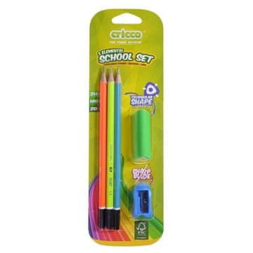 CRICCO Komplet za pisanje in risanje, neon