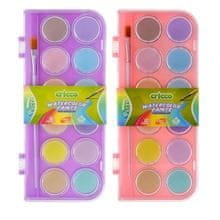 CRICCO Vodne barve, 12 barv + čopič, pastel